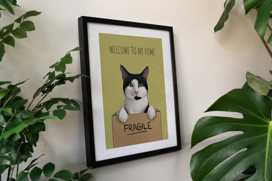 Welcome Cat Art Print