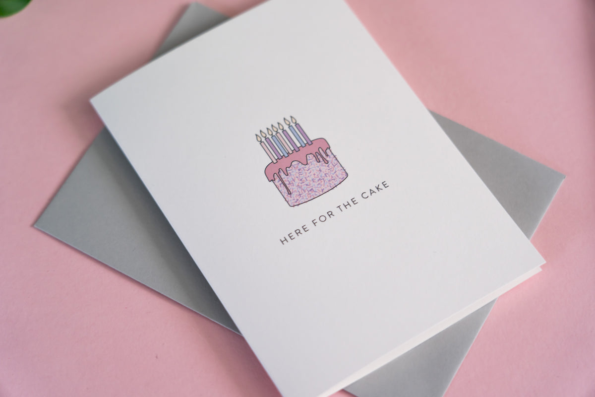 Here for the Cake Card