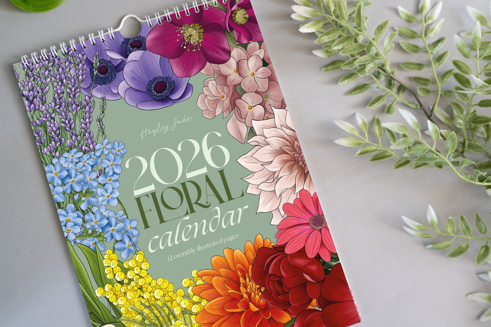 Floral Illustrated A4 2026 Calendar - PRE ORDER