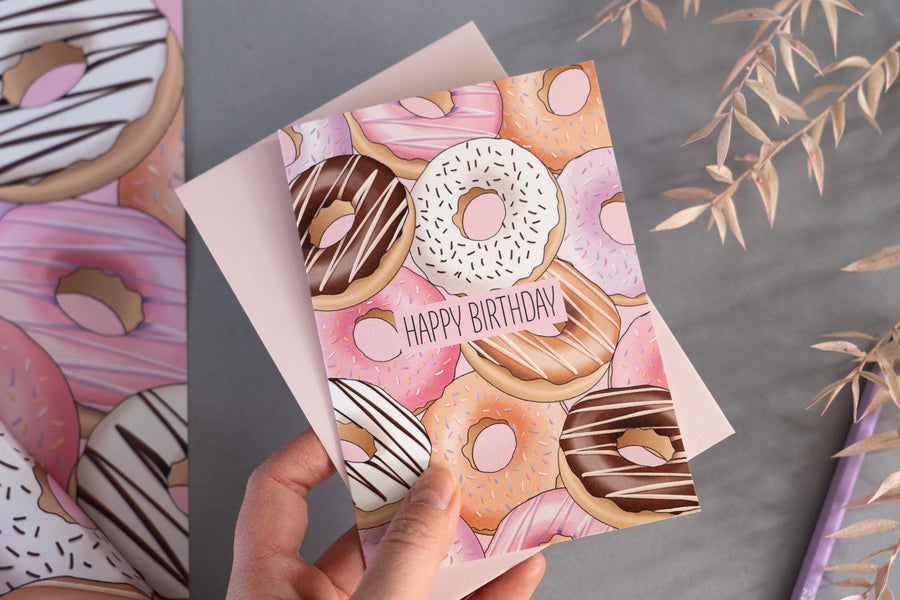 Doughnuts Birthday Card