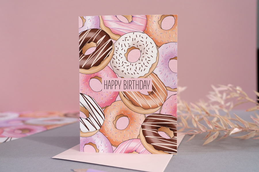 Doughnuts Birthday Card