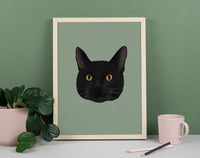 Black Cat Print