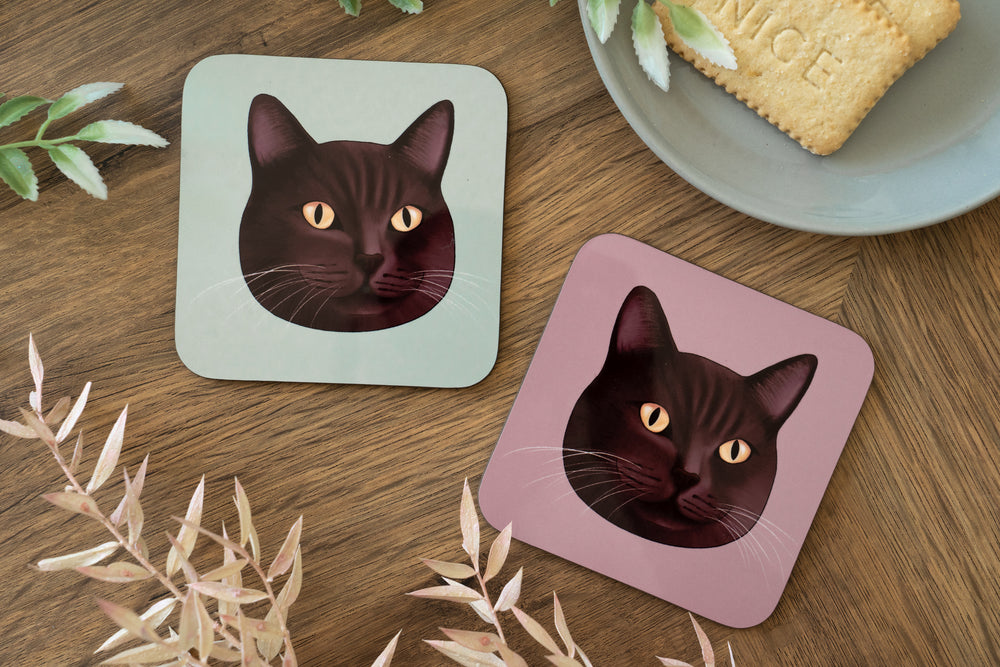 Brown Cat Coaster