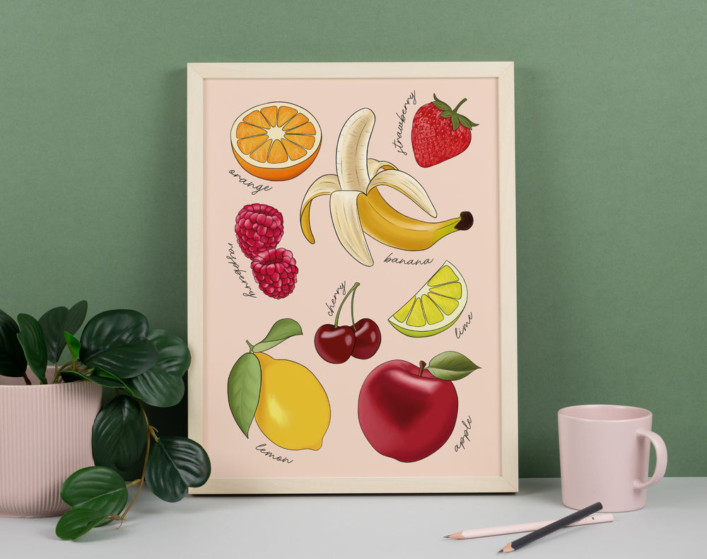 Types of Fruit Print