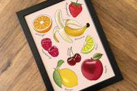 Types of Fruit Art Print