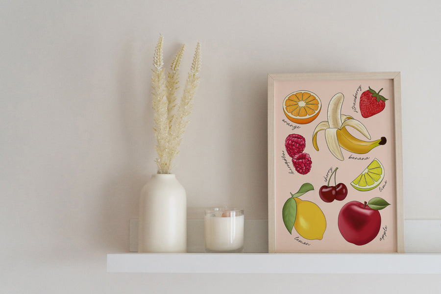 Types of Fruit Art Print