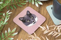 Grey & White Cat Coaster