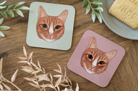 Orange Cat Coaster