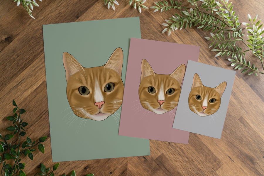 Orange Cat Art Print