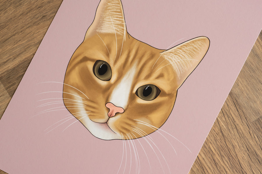 Orange Cat Art Print