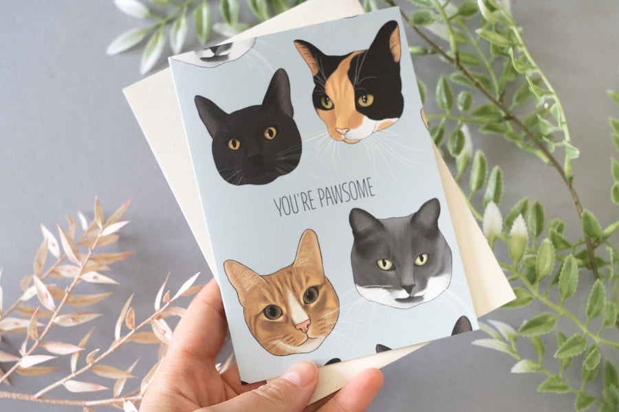 You're Pawsome Cat Card