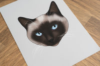 Siamese Pointed Cat Art Print