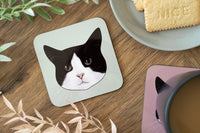 Black & White Cat Coaster