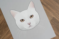 White Cat Art Print