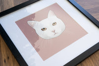 White Cat Print