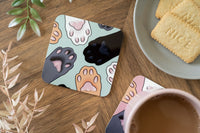 Cat Paws Green Coaster