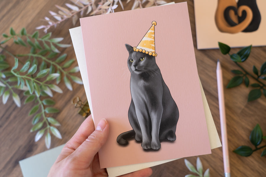 Party Hat Cat Birthday Card