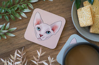 Cat Face Coasters Neutral