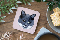 Cat Face Coasters Neutral