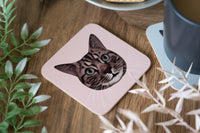 Cat Face Coasters Neutral