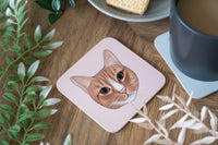 Cat Face Coasters Neutral