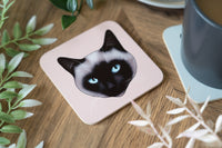 Cat Face Coasters Neutral