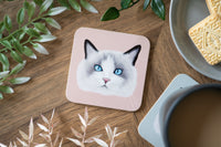 Cat Face Coasters Neutral