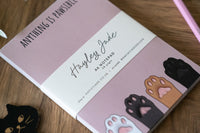 Pink Cat Paws A6 Notepad