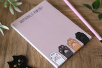 Pink Cat Paws A6 Notepad