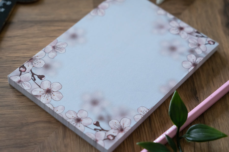 Cherry Blossom A6 Notepad