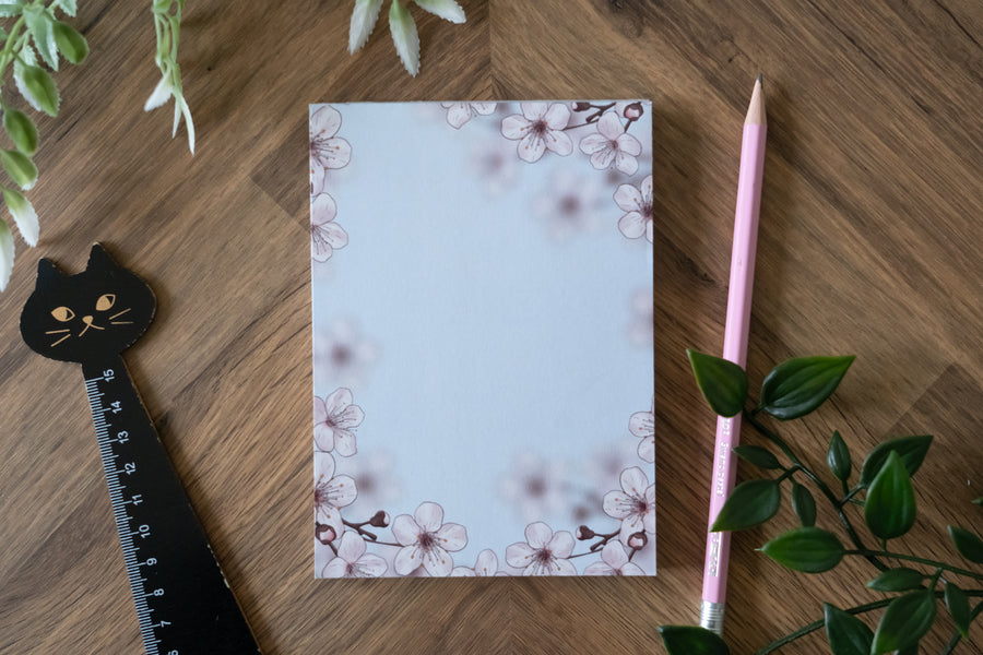 Cherry Blossom A6 Notepad