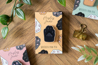 Black Cat Paw Wooden Pin