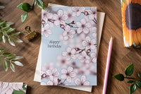 Happy Birthday Cherry Blossom Card