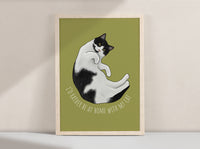 Home with my Cat Art Print