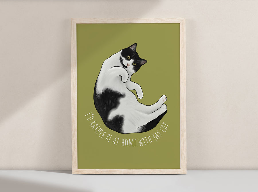 Home with my Cat Art Print