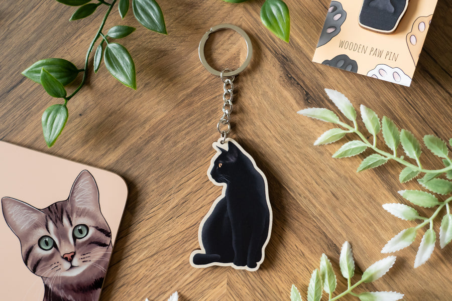 Black Cat Keychain