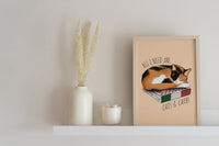 Cats & Carbs Art Print