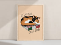 Cats & Carbs Art Print