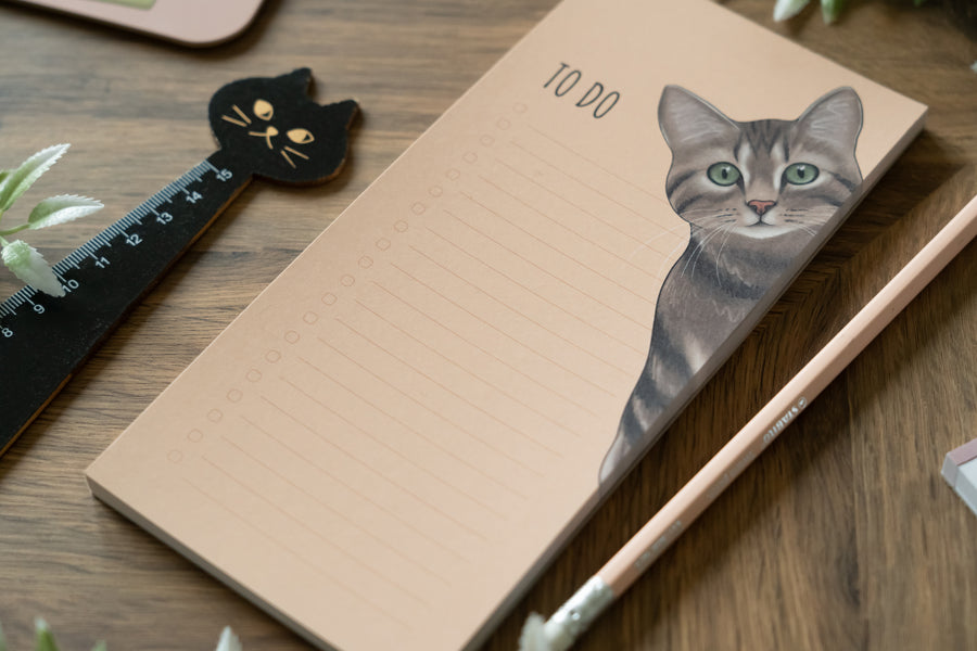 Tabby Cat To Do List Pad