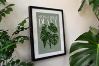 Swiss Cheese Houseplant Art Print