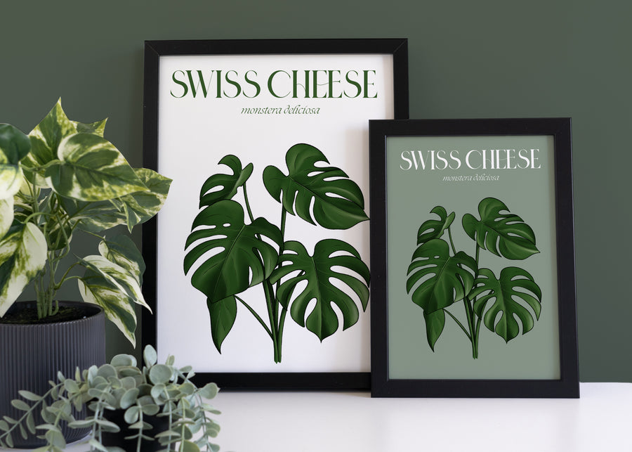 Swiss Cheese Houseplant Art Print