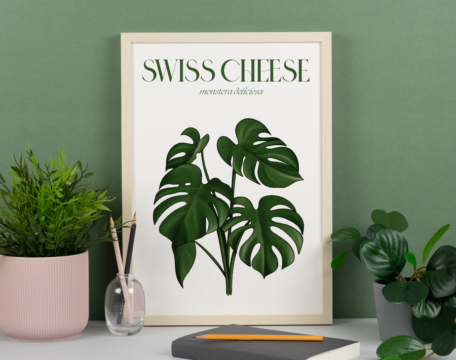 Swiss Cheese Houseplant Art Print