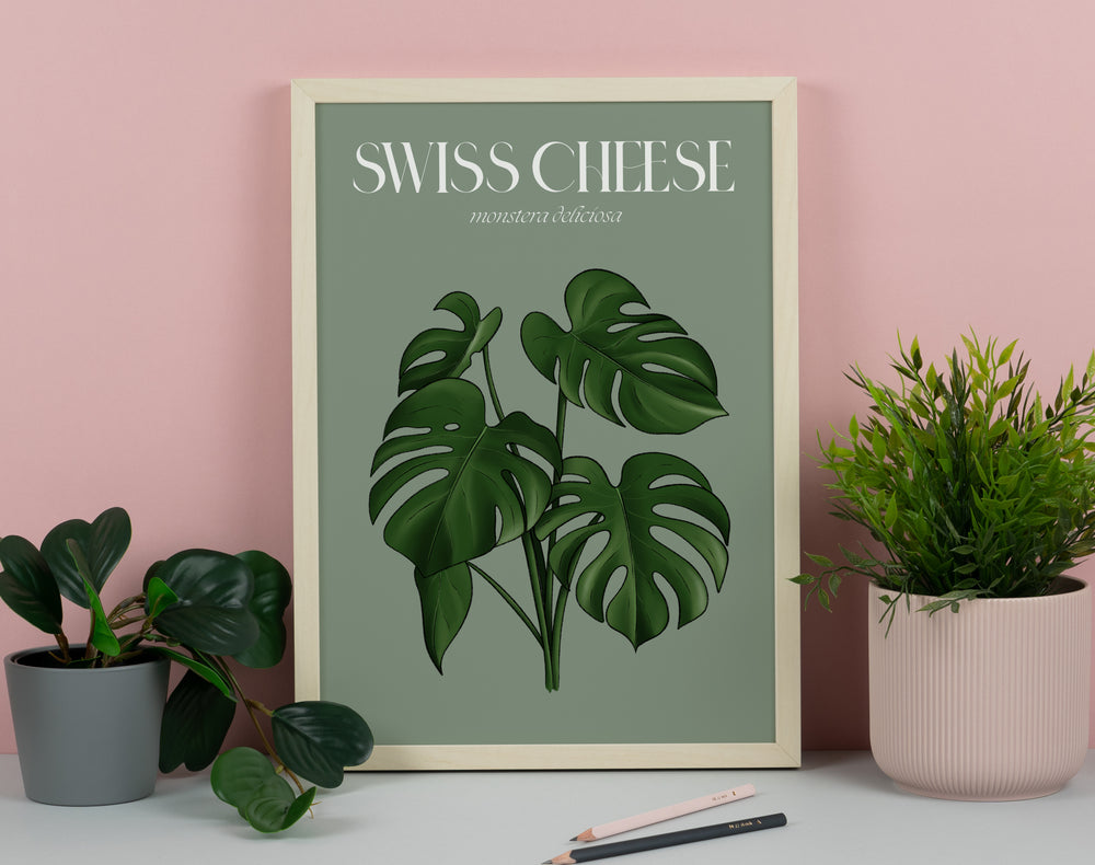Swiss Cheese Houseplant Art Print