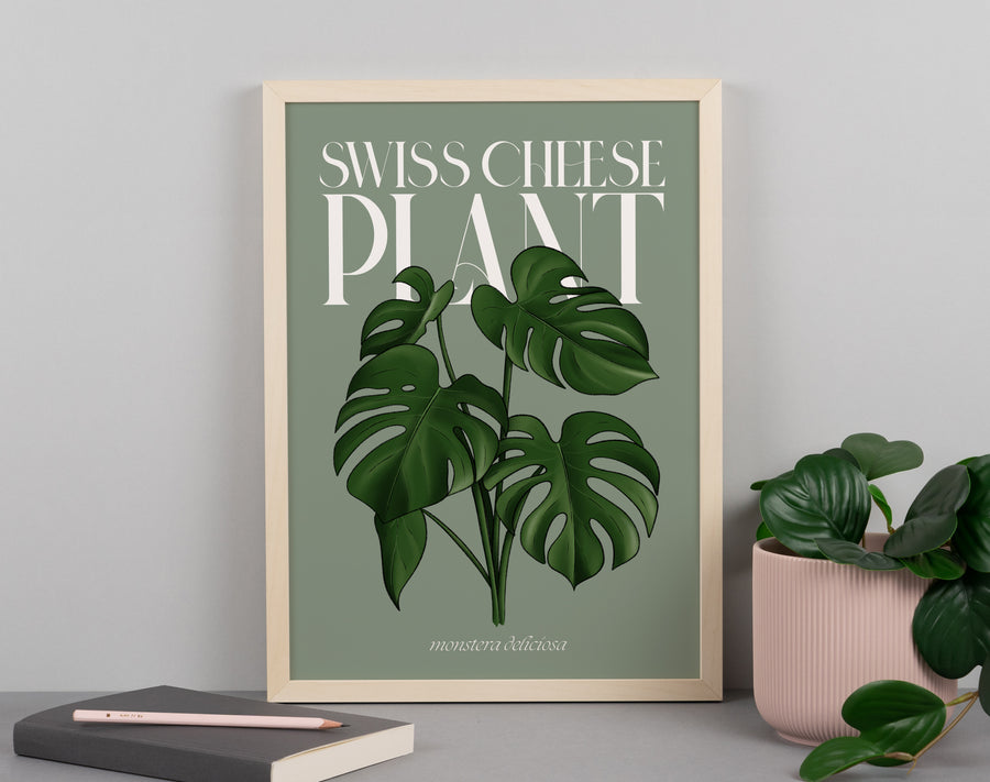 Swiss Cheese Houseplant Art Print