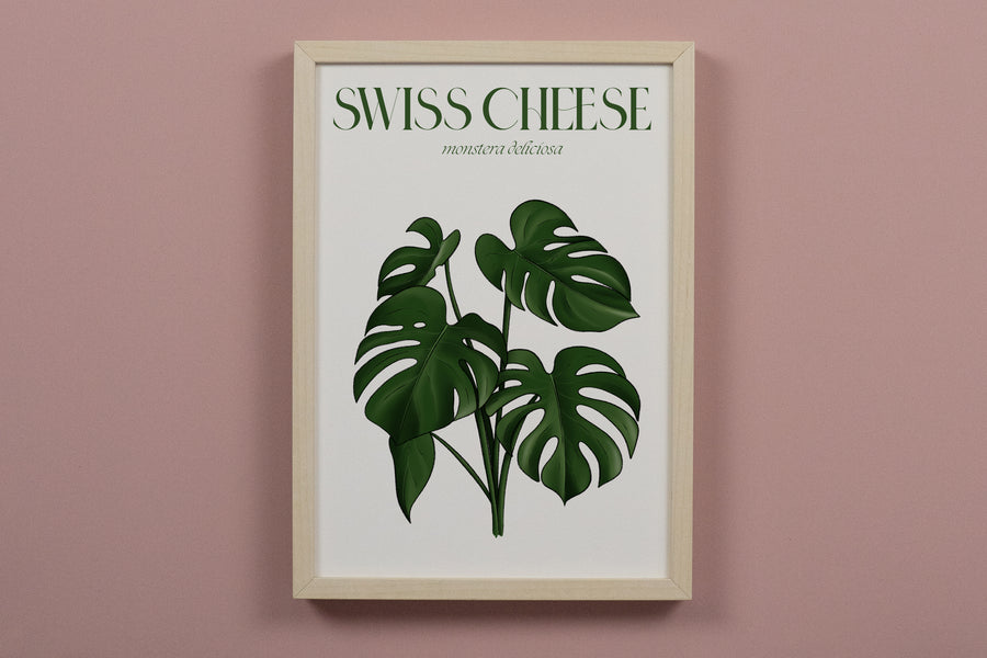 Swiss Cheese Houseplant Art Print