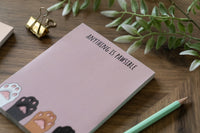 Pink Cat Paws A6 Notepad
