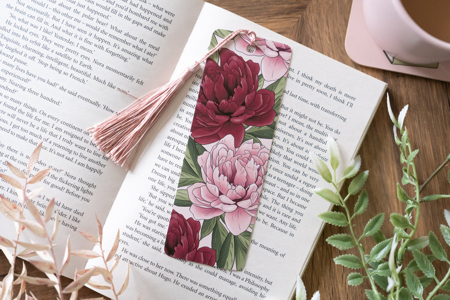 Peony Bookmark