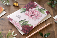 Peony Birthday Card