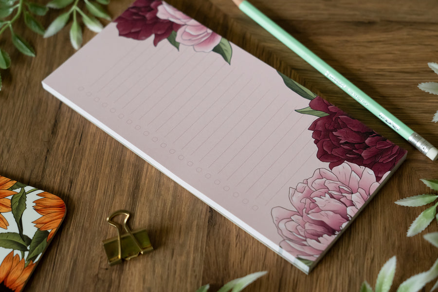 Peony To Do List Pad