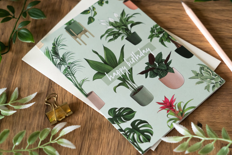 Happy Birthday Houseplants Card